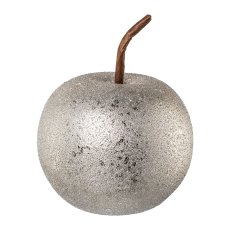 Ceramic apple ROUGH GLAMOUR, FINISH, 8x8x6,5cm, grey