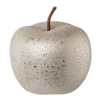 Keramik Apfel ROUGH GLAMOUR FINISH, 12x12x9,5cm, gold