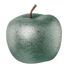 Ceramic apple ROUGH GLAMOUR, FINISH, 12x12x9,5cm, light green