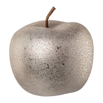 Ceramic apple ROUGH GLAMOUR, FINISH, 12x12x9,5cm, grey