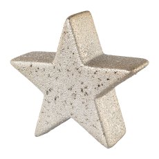 Ceramic star ROUGH GLAMOUR,FINISH, 10x3,5x10cm, gold