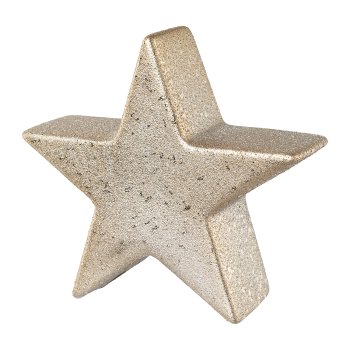 Keramik Stern ROUGH GLAMOUR FINISH, 13x4x13cm, gold