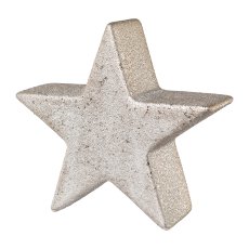 Ceramic star ROUGH GLAMOUR,FINISH, 13x4x13cm, grey