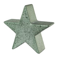 Ceramic star ROUGH GLAMOUR,FINISH, 16x5x16cm, light green