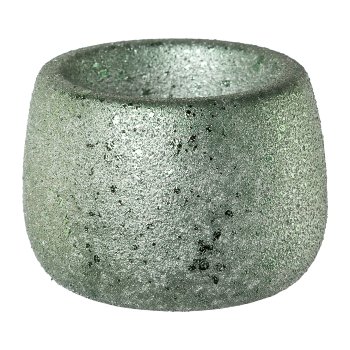 Ceramic candle holder round,ROUGH GLAMOUR FINISH, 7x7x5cm,