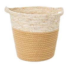 Natural fabric basket set of 3,2-TONE,