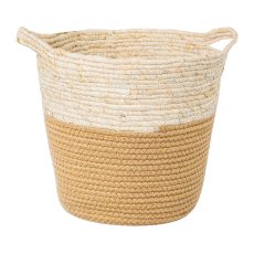 Natural fabric basket set of 3,2-TONE,