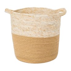 Natural fabric basket set of 3,2-TONE,