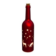 Glass bottle with christmas decoration,w.5LED 1000NIGHTS, with 6h