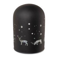 Glas Dome m.Weihnachtsdekor m.5LED 1000NIGHTS, mit 6h TIMER 3AAA Batteriebox,