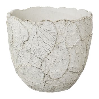 Zement Übertopf BOTTANICAS, 19x19x17cm, weiß
