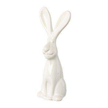 Ceramic standing rabbit Mike FLASH, 5x4,6x12,3cm, white