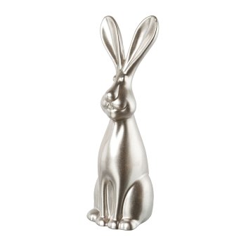 Ceramic standing rabbit Mike FLASH, 6,7x6,5x18,6cm, champagne