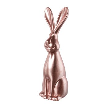 Ceramic standing bunny Mike FLASH, 8x9x25cm, dark pink
