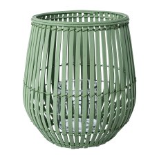 Bamboo lantern w.glass,