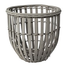 Bamboo basket set of 3, 16x16x16/20x20x20/24x24x24cm, grey