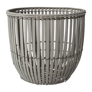 Bamboo basket set of 3, 16x16x16/20x20x20/24x24x24cm, grey