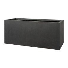 Fibreclay Übertopf, rechteckig, 2er Set, 60x28x28/80x35x35cm, anthrazit