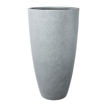 Fibreclay planter vase high, set of 3, 34x34x60/44x44x80/54x54x100cm,