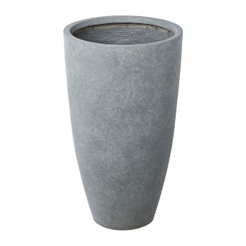Fibreclay planter vase high, set of 3, 34x34x60/44x44x80/54x54x100cm,