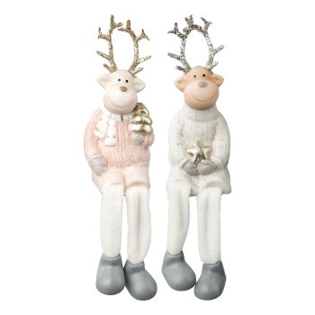 Keramik Hirsch Kantenhocker 2fa.so. LEO+LOTTA, 5,5x5x9cm, rosa