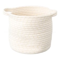 Natur Wollstrick Basket 3erSet, 20x20/25x25/30x30cm, gold, 3/Set