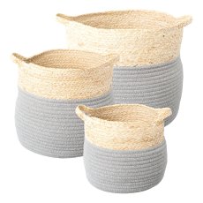 Natural wool knit Basket