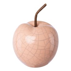 Ceramic apple Craquele, 8x8x6,5cm, light pink