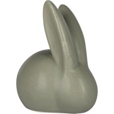 Ceramic rabbit PAULA, matt, 9x9cm, khaki