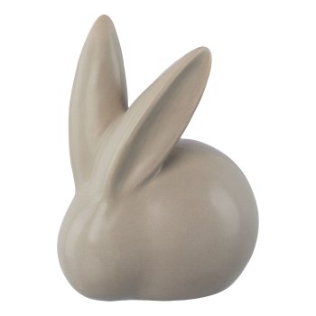 Keramik Hase matt PAULA, 9x9cm, nougat