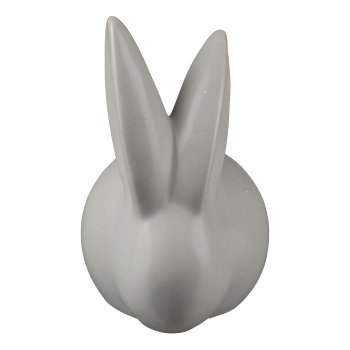 Ceramic rabbit PAULA, matt, 13x13cm, grey