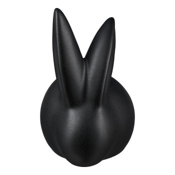 Ceramic rabbit PAULA, matt, 13x13cm, black