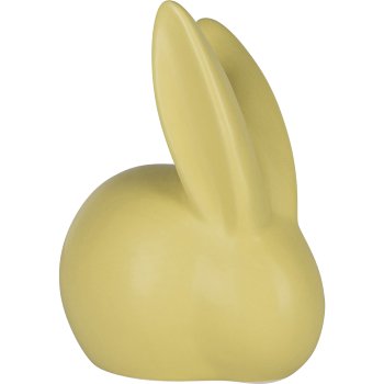 Ceramic rabbit PAULA, matt, 13x13cm, lime