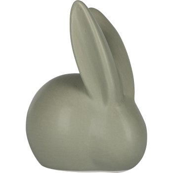 Ceramic rabbit PAULA, matt, 13x13cm, khaki