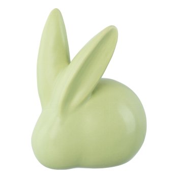 Keramik Hase matt PAULA, 13x13cm, salbei