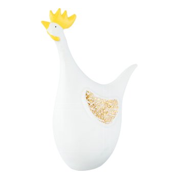 Polyresin chicken long FILIPPA, 11x7x17cm, yellow