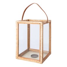 Lantern w.handle natural willow frame 3erSet BARBARA, 15x15x20/22x22x30/30x30x40cm,