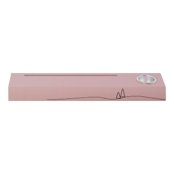 Wooden board cards/candle holder EMMI, 20x4x2cm, pink individually packed in a