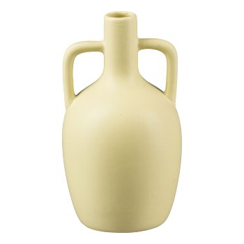 Porcelain Vase w.Handle AMADEUS, 8,6x8,6x15,5cm, Khaki