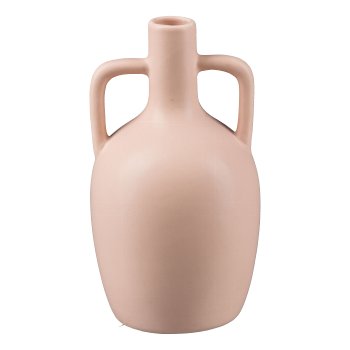 Porzellan Vase m.Henkel AMADEUS, 8,6x8,6x15,5cm, Apricot