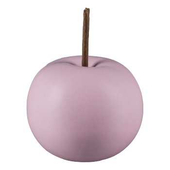 Keramik Apfel MATT, 8x8x6,5cm, Rosa