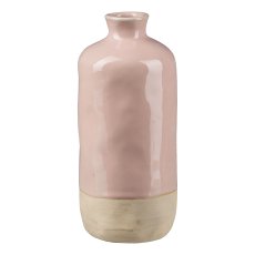 Porzellan Vase Sandfinish LIVIA, 9,2x9,2x21cm, Pastellrosa