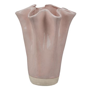 Porzellan Vase Sandfinish LIVIA, 17,5x17,5x24cm, Pastellrosa