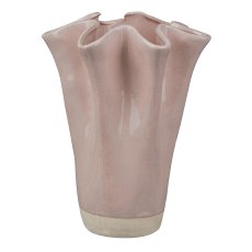 Porcelain Vase Sandfinish LIVIA, 17,5x17,5x24cm, Pastel Pink