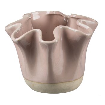 Porzellan Vase Sandfinish OPHRA, 14,5x14,5x11cm, Pastellrosa