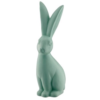 Polyresin rabbit GLAMOUR CHLOE, 16x15x50cm, jade
