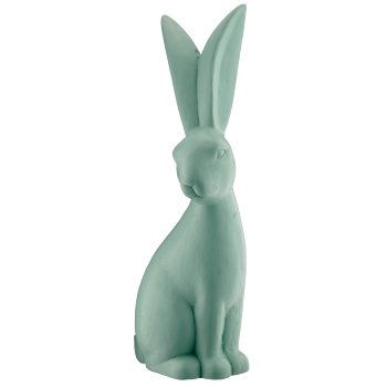 Polyresin rabbit GLAMOUR CHLOE, 24x19x66cm, jade