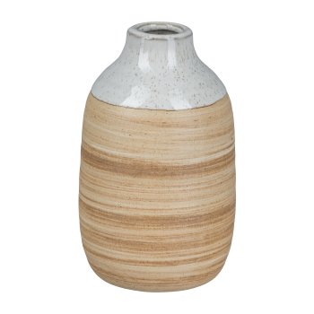 Porcelain vase MODERN EARTH, 8x8x14cm, light brown