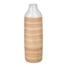 Porcelain vase MODERN EARTH, 9x9x30cm, light brown