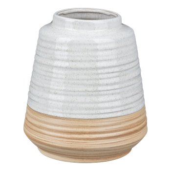 Porzellan Vase MODERN EARTH, 18x18x20cm, Hellbraun